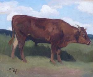 Stehendes Rind auf der Weide, 1867