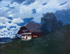 Sommernachtshimmel über Brienz, um 1903