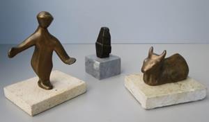 3 kleine Bronzefiguren